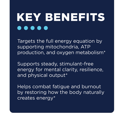 CellCore Biosciences Energy3 Bundle graphic listing key benefits for energy, mental clarity, resilience, and reduced fatigue