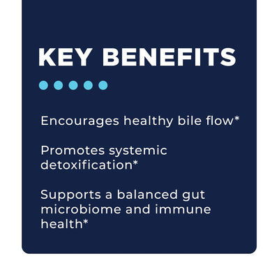 CellCore Phase 3 Whole Body Immune Support graphic listing key benefits for bile flow, detoxification, and gut-immune health