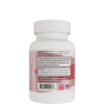 Integrative Peptides PinealPeptide 60 Capsules bottle back label showing directions, warnings, barcode, and GMP USA icons