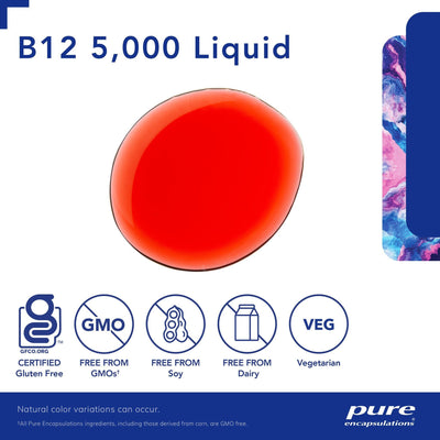 Pure Encapsulations B12 5000 Liquid 5,000 mcg – High-Potency B12 Liquid, 30 mL