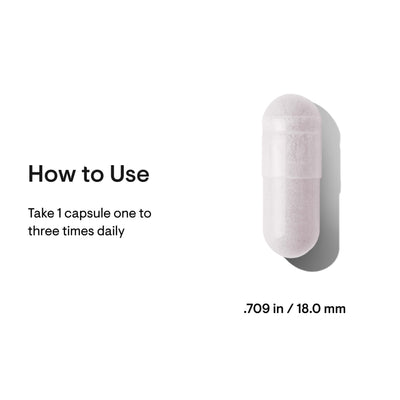 Thorne Vitamin B12 (as Methylcobalamin) single capsule with size (.709 in / 18.0 mm) and dosage text on white background