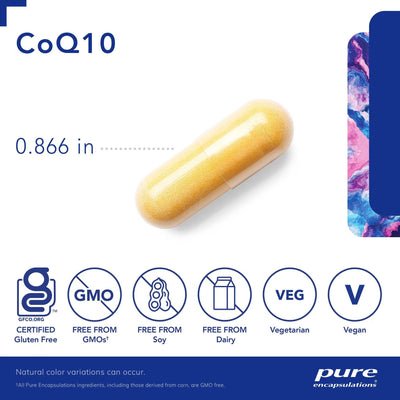 Pure Encapsulations CoQ10 120 mg – Cardiovascular and Energy Support, 120 Capsules