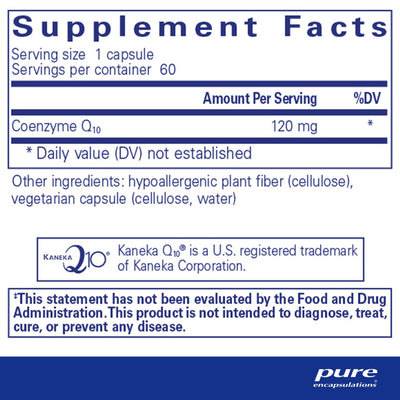 Pure Encapsulations CoQ10 120 mg – Cellular Energy & Heart Health, 60 Capsules