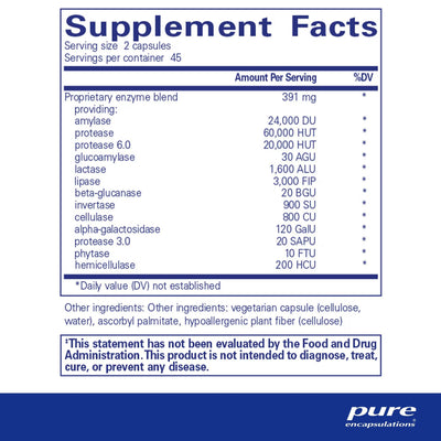 Pure Encapsulations Digestive Enzymes Ultra – Broad-Spectrum Digestive Enzyme Formula, 90 Capsules