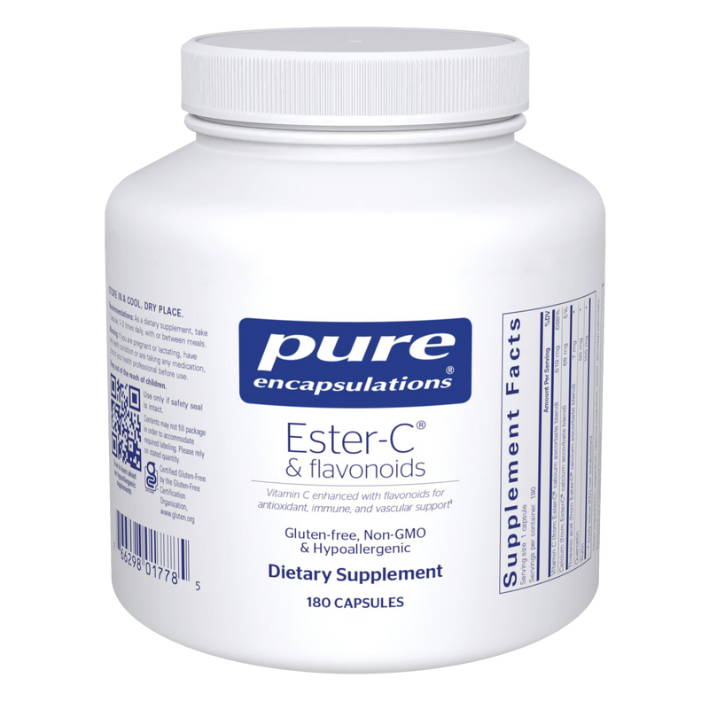 Pure Encapsulations Ester-C & Flavonoids – Buffered Vitamin C Complex, 180 Capsules
