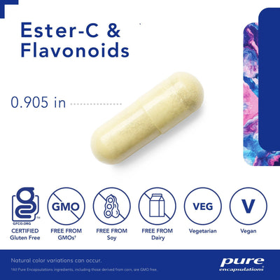 Pure Encapsulations Ester-C & Flavonoids – Buffered Vitamin C Complex, 90 Capsules