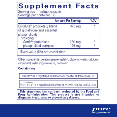 Pure Encapsulations Liposomal Glutathione – Cellular Antioxidant Defense, 60 Capsules