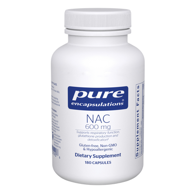 Pure Encapsulations NAC (N-Acetyl-L-Cysteine) 600 mg – Glutathione Precursor Support, 180 Capsules