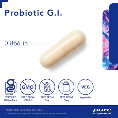 Pure Encapsulations Probiotic GI 10 Billion CFU – Targeted Gut Health Probiotic, 60 Capsules