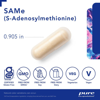 Pure Encapsulations SAMe S-Adenosylmethionine 200 mg – Mood and Joint Support, 60 Capsules