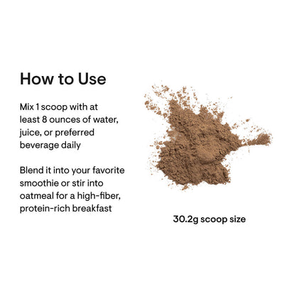 Thorne Whey Protein Isolate Chocolate powder showing a 30.2 g scoop size with mixing and usage instructions on white background