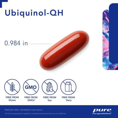 Pure Encapsulations Ubiquinol-QH 100 mg – Active CoQ10 Ubiquinol, 60 Capsules