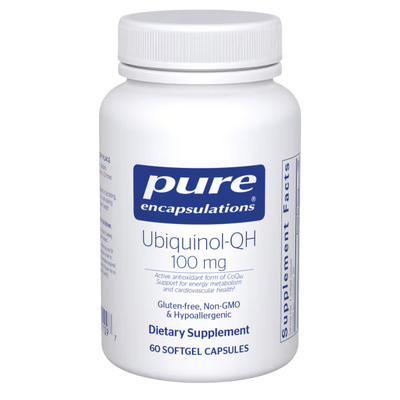 Pure Encapsulations Ubiquinol-QH 100 mg – Active CoQ10 Ubiquinol, 60 Capsules
