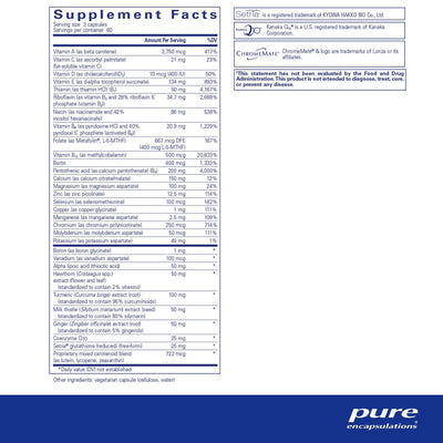 Pure Encapsulations UltraNutrient – Enhanced Daily Multivitamin Complex, 180 Capsules