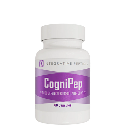 Integrative Peptides CogniPep 60 Capsules bottle with purple and white front label shown.