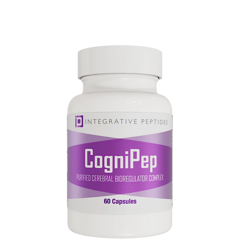 Integrative Peptides CogniPep 60 Capsules bottle with purple and white front label shown.
