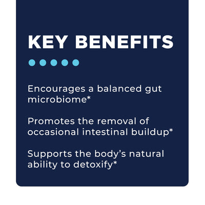 CellCore Step 2 Gut & Immune Support key benefits text graphic highlighting gut microbiome, intestinal support, and detox*