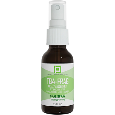 Integrative Peptides TB4-Frag Spray 0.85 oz brown bottle with white and green label and white pump top