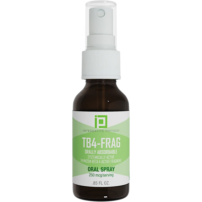 Integrative Peptides TB4-Frag Spray 0.85 oz brown bottle with white and green label and white pump top