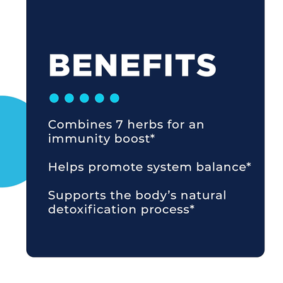 CellCore Biosciences IS-BART 4 oz benefits graphic highlighting immune support, system balance, and detoxification support