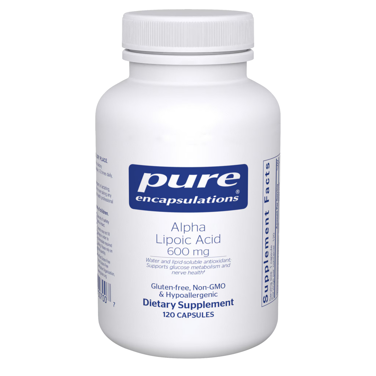 Pure Encapsulations Alpha Lipoic Acid 600 mg – High-Potency Antioxidant Support, 120 Capsules