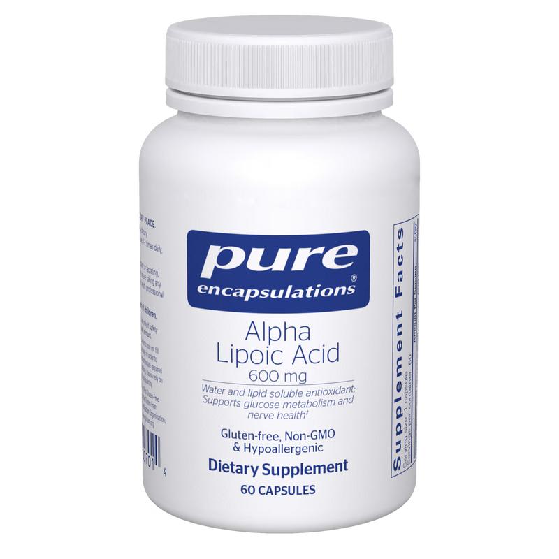 Pure Encapsulations Alpha Lipoic Acid 600 mg – Antioxidant Metabolic Support, 60 Capsules