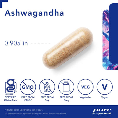 Pure Encapsulations Ashwagandha 500 mg – Stress Resilience Support, 120 Capsules