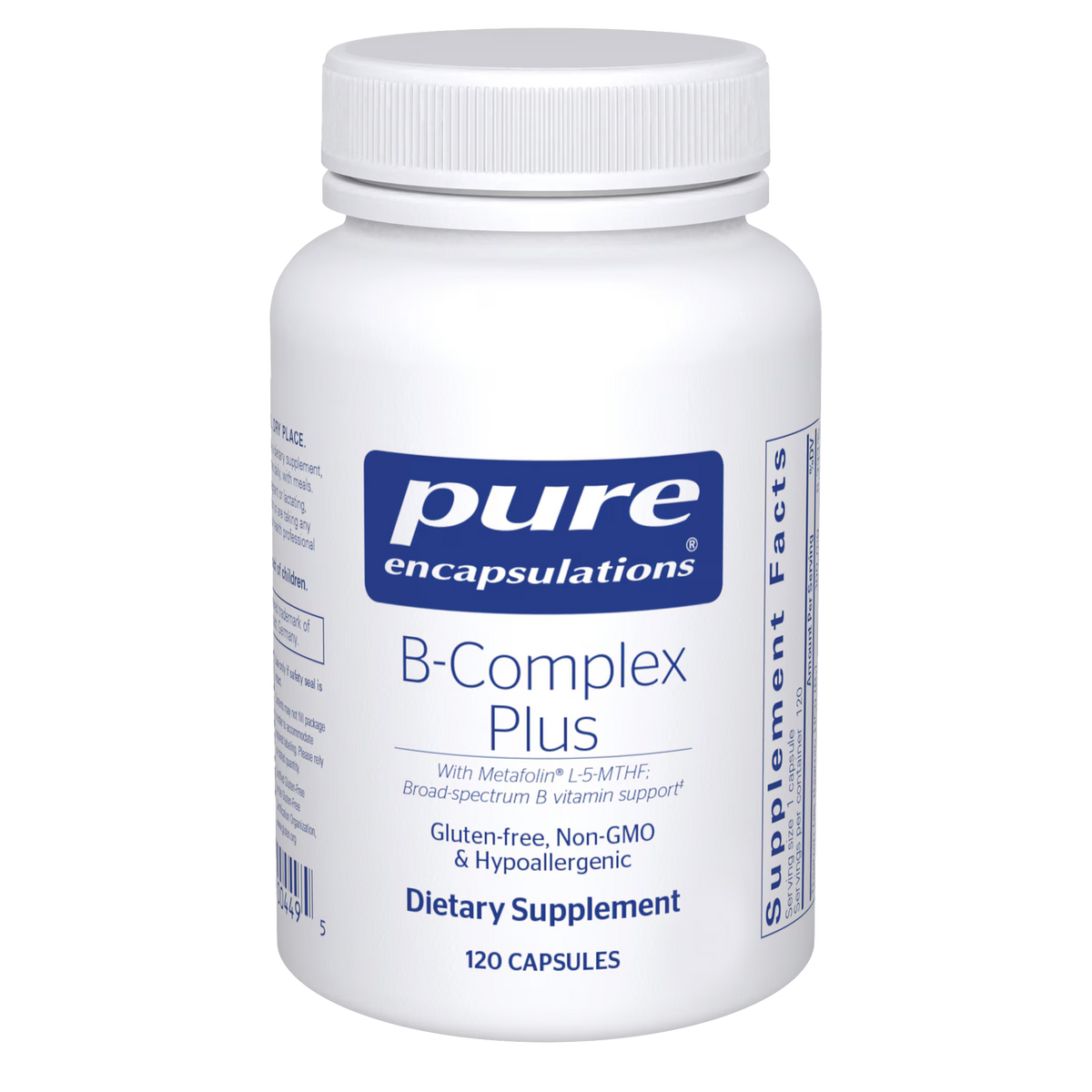 Pure Encapsulations B-Complex Plus – Activated B-Complex Formula, 120 Capsules