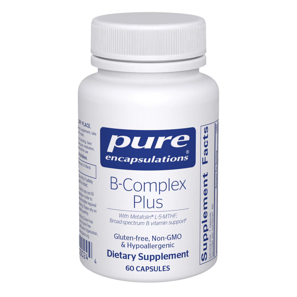 Pure Encapsulations B-Complex Plus – Activated B-Complex Formula, 60 Capsules