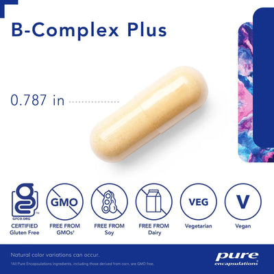 Pure Encapsulations B-Complex Plus – Activated B-Complex Formula, 60 Capsules