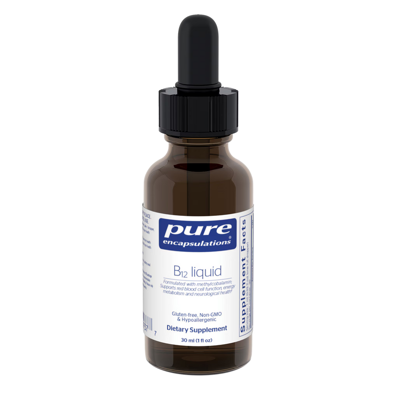 Pure Encapsulations B12 Liquid 1,000 mcg – Methylcobalamin B12 Liquid, 30 mL