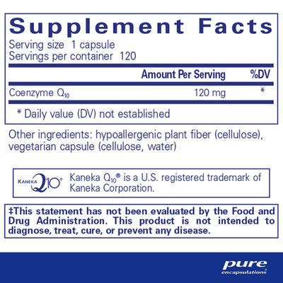 Pure Encapsulations CoQ10 120 mg – Cardiovascular and Energy Support, 120 Capsules