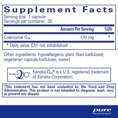Pure Encapsulations CoQ10 120 mg – Cellular Energy and Heart Health, 30 Capsules