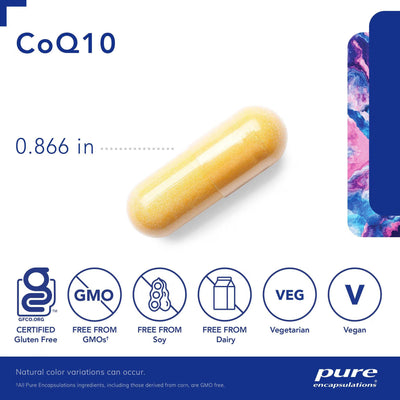Pure Encapsulations CoQ10 120 mg – Cellular Energy and Heart Health, 30 Capsules