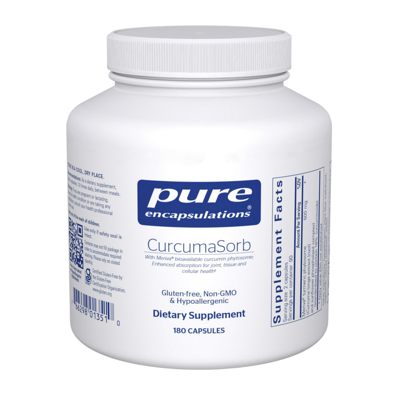 Pure Encapsulations CurcumaSorb 250 mg – Curcumin Phytosome Formula, 180 Capsules