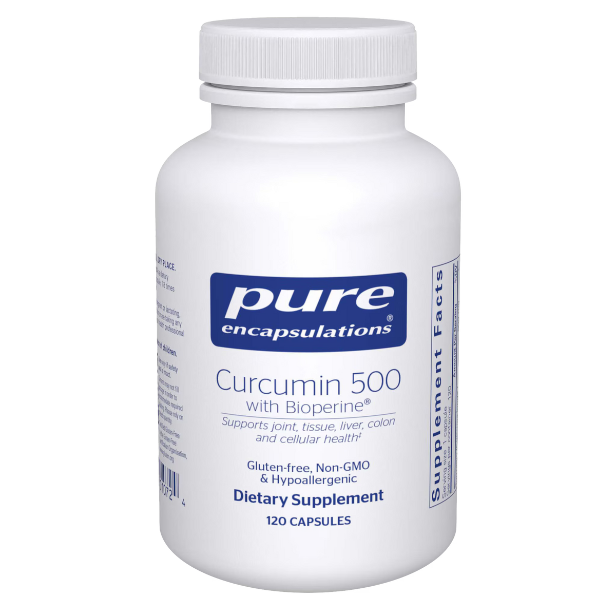 Pure Encapsulations Curcumin 500 with BioPerine 500 mg – Turmeric Curcumin Complex, 120 Capsules