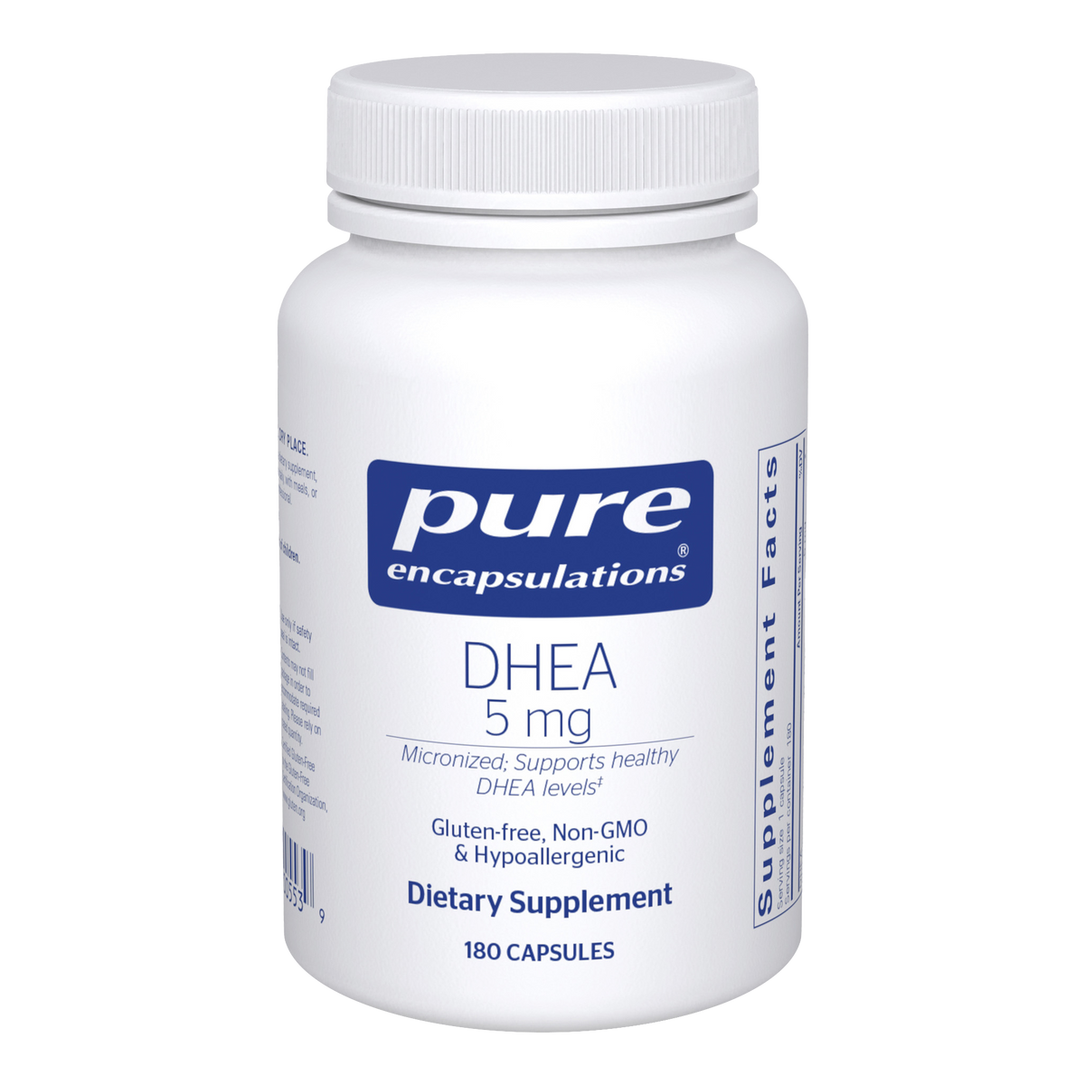 Pure Encapsulations DHEA 5 mg – Micronized Hormone Balance Support, 180 Capsules