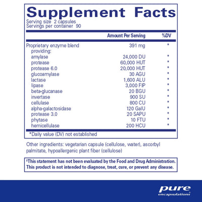 Pure Encapsulations Digestive Enzymes Ultra – Broad-Spectrum Digestive Enzymes, 180 Capsules