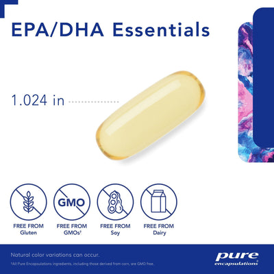 Pure Encapsulations EPA/DHA Essentials – Omega-3 Fish Oil, 90 Capsules
