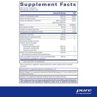 Pure Encapsulations Hair/Skin/Nails Ultra – Hair Skin And Nail Support, 60 Capsules