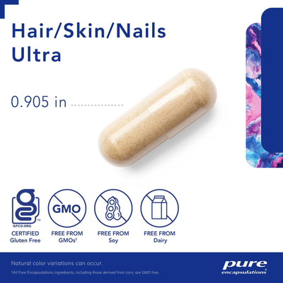 Pure Encapsulations Hair/Skin/Nails Ultra – Hair Skin And Nail Support, 60 Capsules