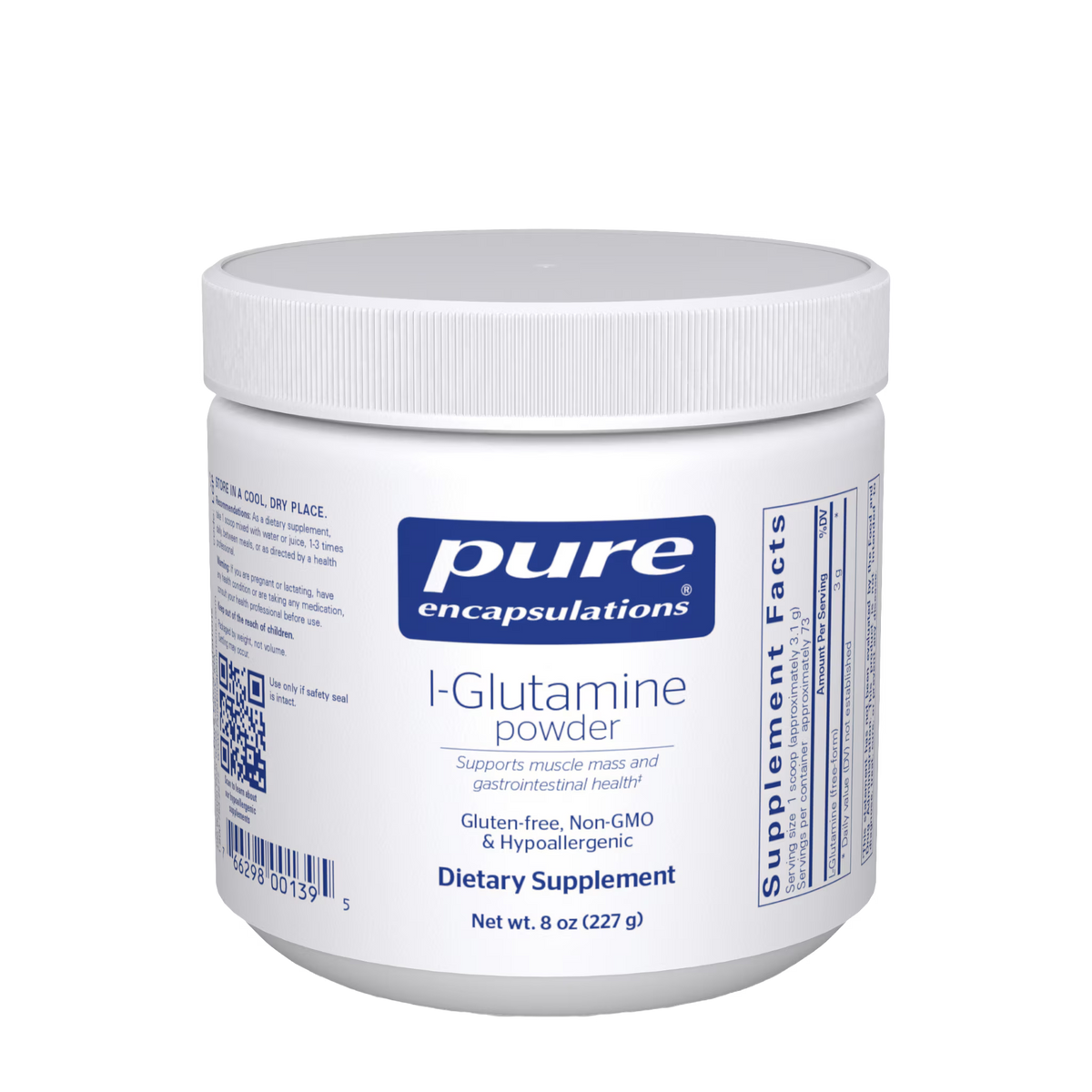Pure Encapsulations L-Glutamine Powder 3 g – Gut and Muscle Recovery, 8 oz
