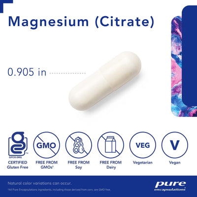 Pure Encapsulations Magnesium Citrate 150 mg – Highly Absorbable Magnesium, 180 Capsules