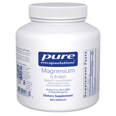 Pure Encapsulations Magnesium Citrate 150 mg – Highly Absorbable Magnesium, 180 Capsules