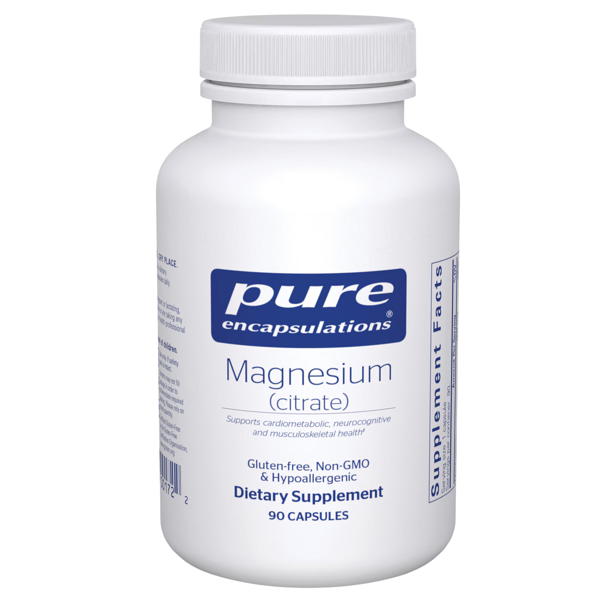 Pure Encapsulations Magnesium Citrate 150 mg – Highly Absorbable Magnesium, 90 Capsules