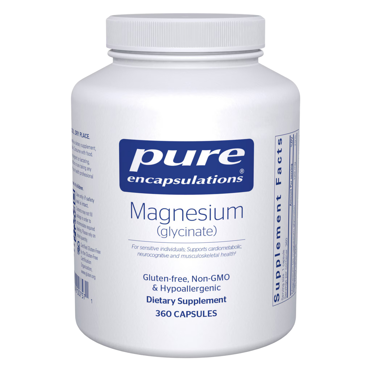 Pure Encapsulations Magnesium Glycinate 120 mg – Gentle Magnesium Mineral Support, 360 Capsules