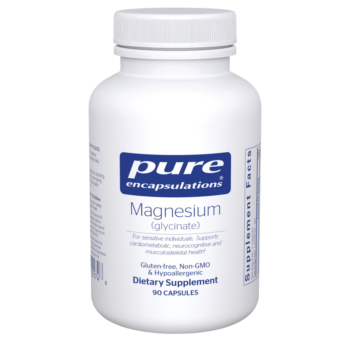 Pure Encapsulations Magnesium Glycinate 120 mg – Gentle Magnesium Mineral, 90 Capsules