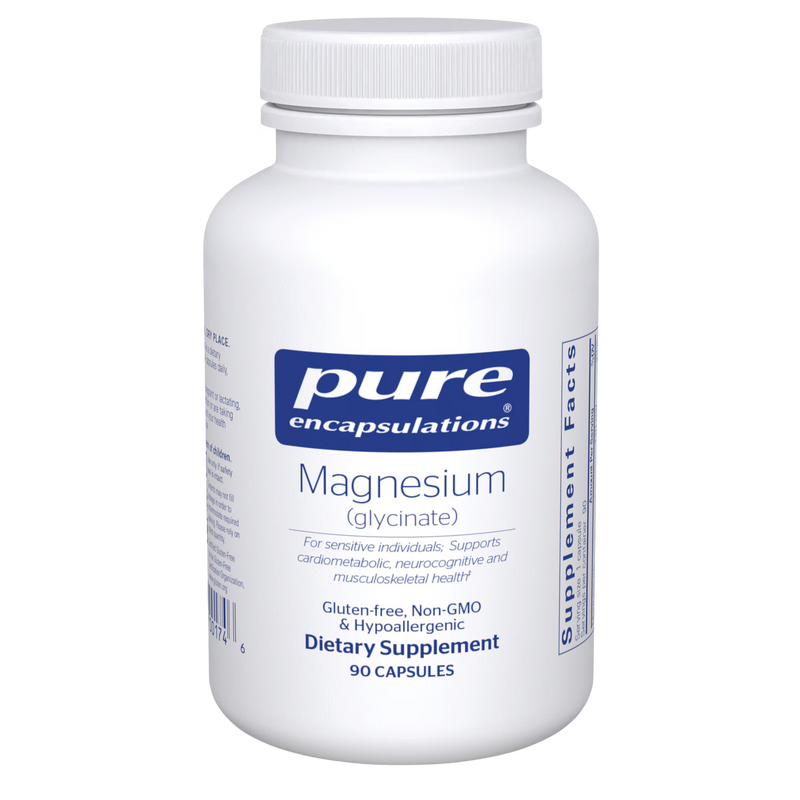 Pure Encapsulations Magnesium Glycinate 120 mg – Gentle Magnesium Mineral, 90 Capsules