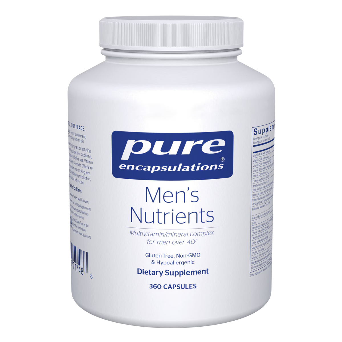 Pure Encapsulations Men's Nutrients – Men's Multivitamin Formula, 360 Capsules