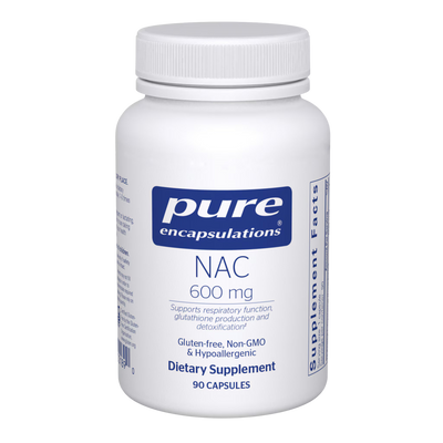Pure Encapsulations NAC N-Acetyl-L-Cysteine 600 mg – Antioxidant and Liver Support, 90 Capsules